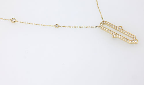 14K Yellow Gold 1.00Ct Diamond Pendant Necklace, 4.3G, S17178