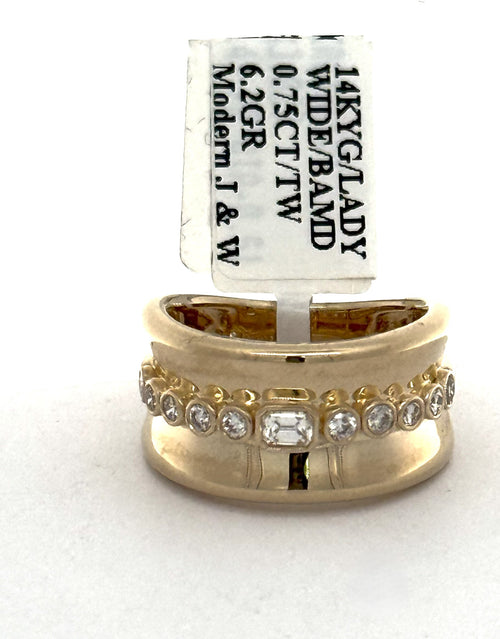 14k Yellow Gold Ladies 0.50 CT Diamond Ring, 6.2gm, Size 7.25, S108578