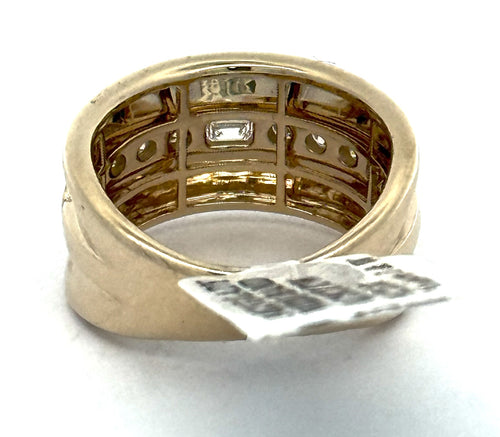 14k Yellow Gold Ladies 0.50 CT Diamond Ring, 6.2gm, Size 7.25, S108578