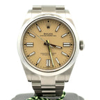 NEW 2025 Rolex Oyster Perpetual 41mm BEIGE DIAL Steel Watch 134300, S16716