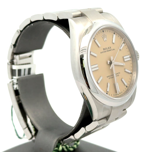 NEW 2025 Rolex Oyster Perpetual 41mm BEIGE DIAL Steel Watch 134300, S16716