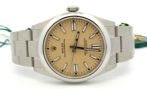 NEW 2025 Rolex Oyster Perpetual 41mm BEIGE DIAL Steel Watch 134300, S16716