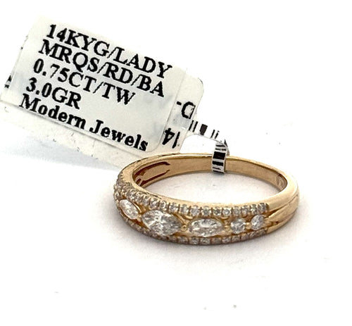 14k Yellow Gold 0.50 CT Diamond Engagement Ring, 3.0g, Size 7, S16688
