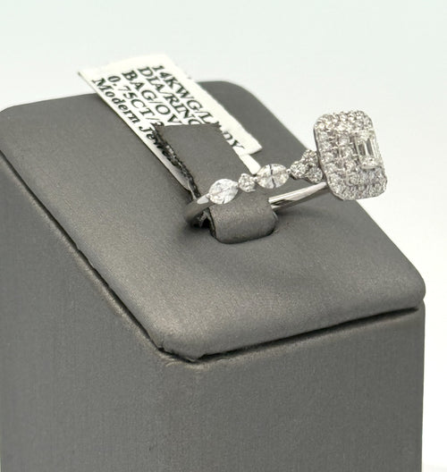 14k White Gold 0.50CT Diamond Engagement ring, Size 7, 2.9g, S16692