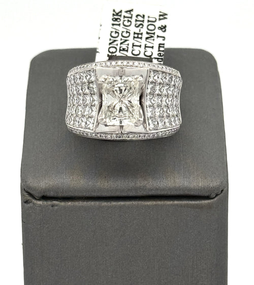 Simong 18k White Gold 1.83CT & 2.47CT Diamond Engagement Ring, 6.2g, Size 6.75, S108615