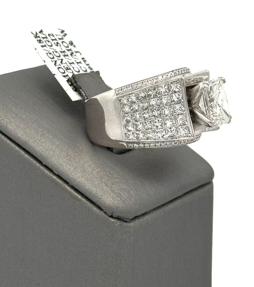 Simong 18k White Gold 1.83CT & 2.47CT Diamond Engagement Ring, 6.2g, Size 6.75, S108615