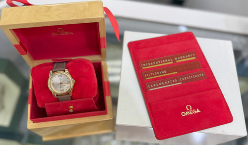 Omega De Ville 18K Yellow Gold Automatic Watch 4681.31.35 (Pre-owned)
