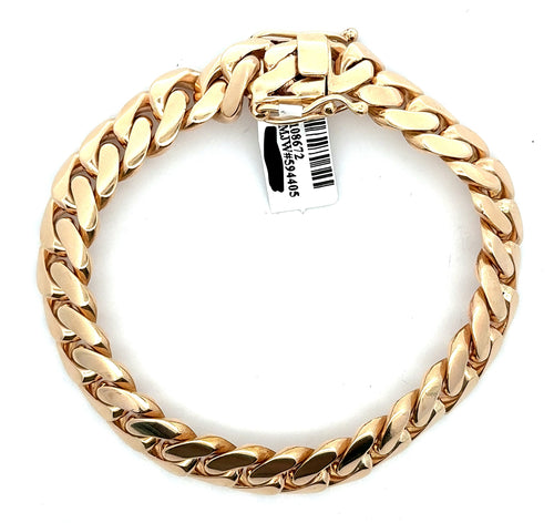 14k Yellow Gold Men's Miami Cuban Link Bracelet, Length 9.5", 118g, 13mm,S108672