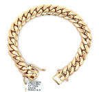 14k Yellow Gold Men's Miami Cuban Link Bracelet, Length 9.5", 118g, 13mm,S108672
