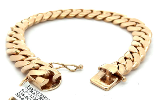 14k Yellow Gold Men's Miami Cuban Link Bracelet, Length 9.5", 118g, 13mm,S108672