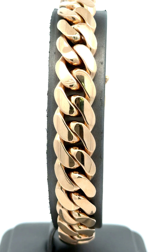 14k Yellow Gold Men's Miami Cuban Link Bracelet, Length 9.5", 118g, 13mm,S108672
