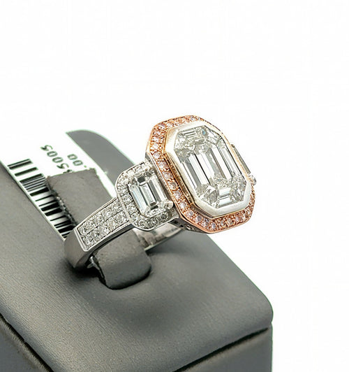 Simon G. 18k Rose & White Gold Ladies 2.50CT Diamond Ring, 9.5g, Size 7.5 S108677