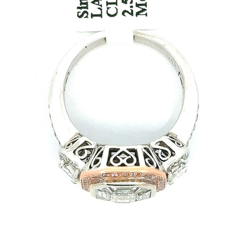 Simon G. 18k Rose & White Gold Ladies 2.50CT Diamond Ring, 9.5g, Size 7.5 S108677