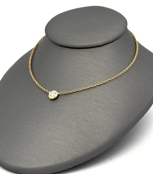 Roberto Coin 18K Yellow Gold Diamond Bezel Solitaire Necklace, S108738