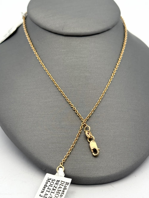 Roberto Coin 18K Yellow Gold Diamond Bezel Solitaire Necklace, S108738