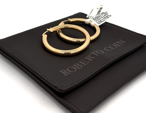 Roberto Coin 18K Yellow Gold Designer Gold Hoop Earrings, S108739