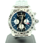 Breitling Chronomat 44 GMT Stainless Steel/Onyx Black Dial (PRE-OWNED) Box/Card