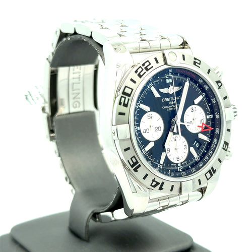 Breitling Chronomat 44 GMT Stainless Steel/Onyx Black Dial (PRE-OWNED) Box/Card