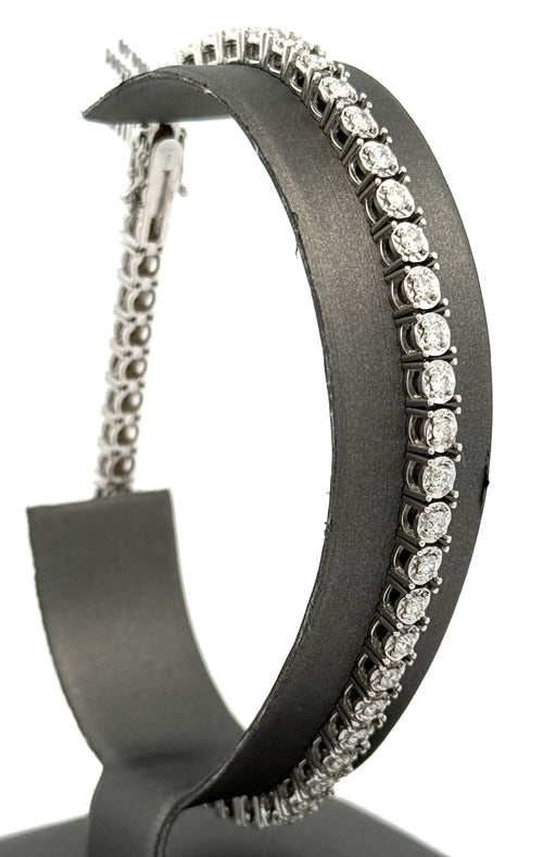 14k White Gold 1.75 CT Diamond Tennis Bracelet Weight 14.5g Length 8", S108746