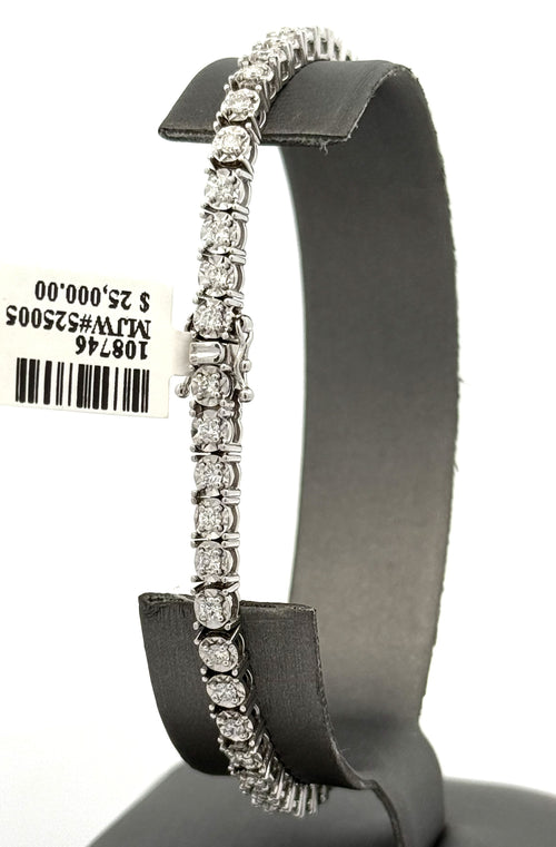 14k White Gold 1.75 CT Diamond Tennis Bracelet Weight 14.5g Length 8", S108746