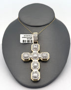 14k Yellow Gold 1.75CT Diamond Cross Pendant 20.8g, S108748