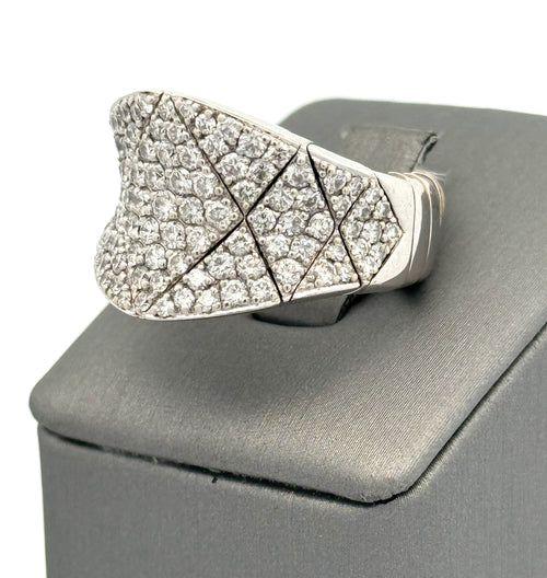 Roberto Demeglio Giotto Diamond Pavé Stretch Ring 18k White Gold