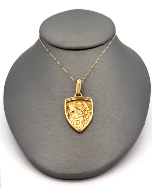 David Yurman Men's St. Michael Pendant 18K Yellow Gold, 26mm (Pre-owned)