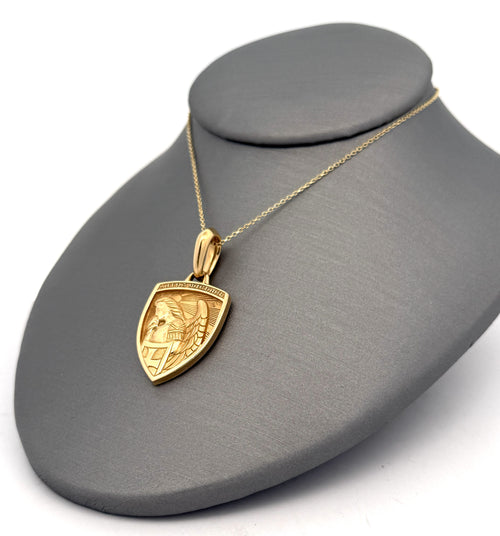 David Yurman Men's St. Michael Pendant 18K Yellow Gold, 26mm (Pre-owned)