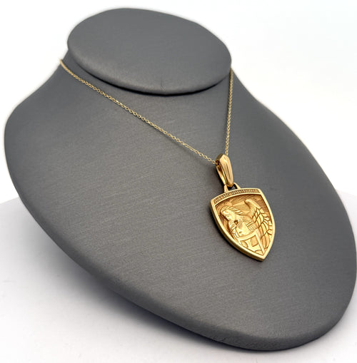 David Yurman Men's St. Michael Pendant 18K Yellow Gold, 26mm (Pre-owned)