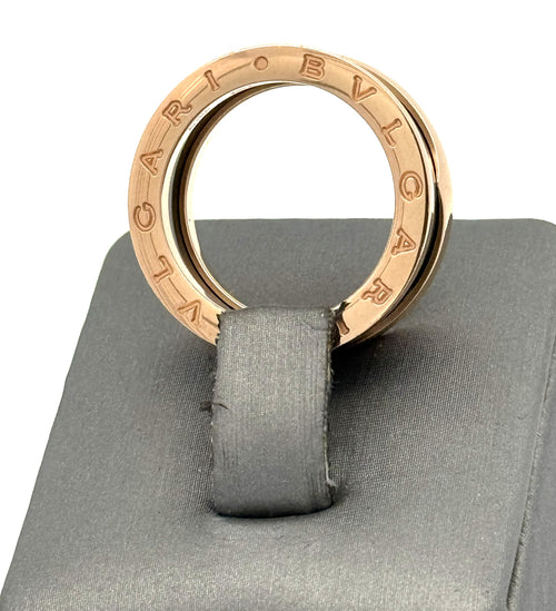 Bulgari Ladies Ring B.Zero1.18k Rose Gold 5.3g & Ceramic 3,6g, Size 55 (Pre-owned)