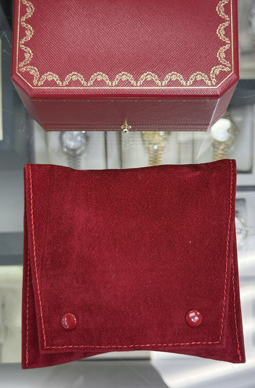 Authentic Cartier Solid 18k White Gold Diamond Bangle Bracelet, Size 19