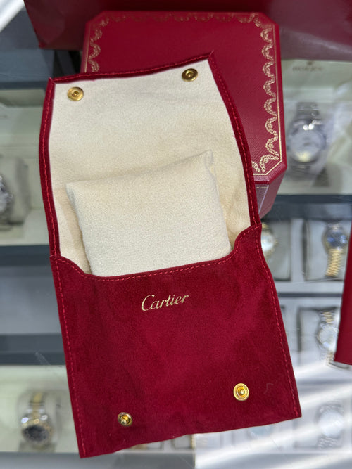 Authentic Cartier Solid 18k White Gold Diamond Bangle Bracelet, Size 19