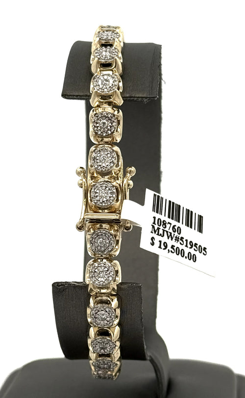 10k Yellow Gold 1.75 CT Diamond Tennis Bracelet, 8", 14.5g, S108760