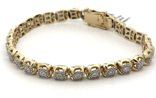 10k Yellow Gold 1.75 CT Diamond Tennis Bracelet, 8", 14.5g, S108760