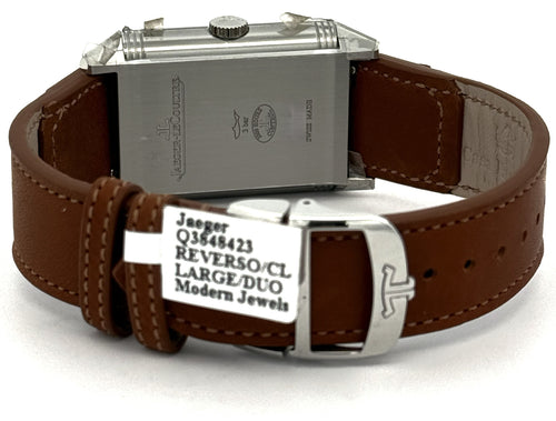 JAEGER LECOULTRE Reverso Classic Duoface Small Seconds 47mm by 28.3 mm Watch Q3848423 - Brand New! S16788