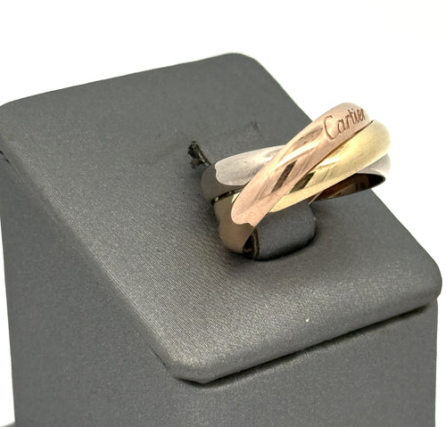Cartier Trinity Ring 18k Multi-Tone Gold Classic Model (Pre-owned)