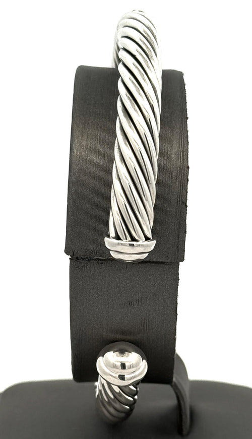 David Yurman Silver & 18k Yellow Gold Lady Cable Classic Station Bracelet