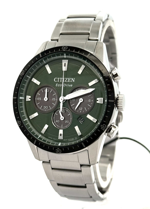 Citizen Eco-Drive Chrono 39mm Stainless Steel Watch, CA4624-56X