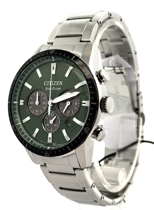 Citizen Eco-Drive Chrono 39mm Stainless Steel Watch, CA4624-56X