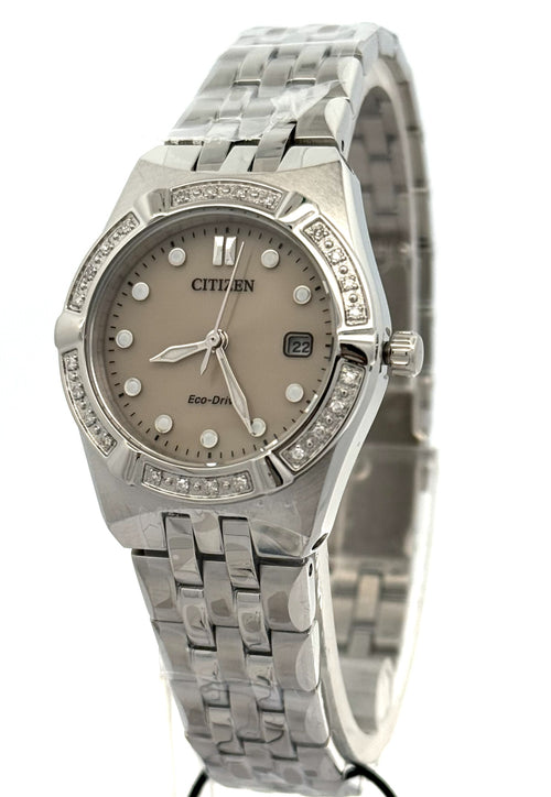 Citizen Corso Diamond Taupe Dial 28mm Watch, EW2710-51X
