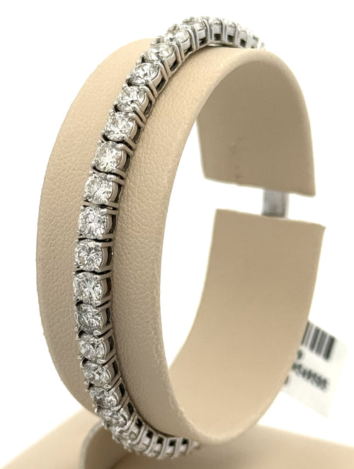 14k White Gold 8.55CT Diamond Ladies Bangle Bracelet, 14g, S108769