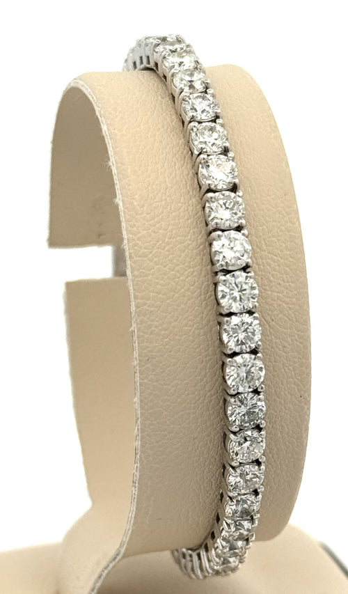 14k White Gold 8.55CT Diamond Ladies Bangle Bracelet, 14g, S108769