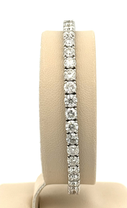 14k White Gold 8.55CT Diamond Ladies Bangle Bracelet, 14g, S108769