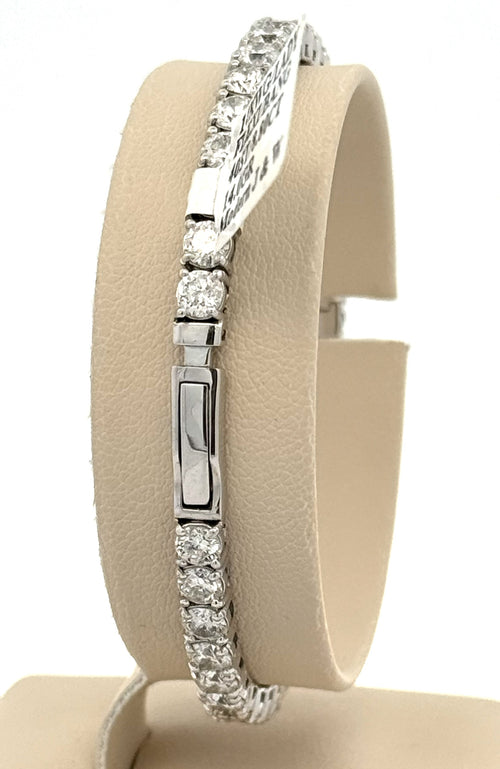 14k White Gold 8.55CT Diamond Ladies Bangle Bracelet, 14g, S108769