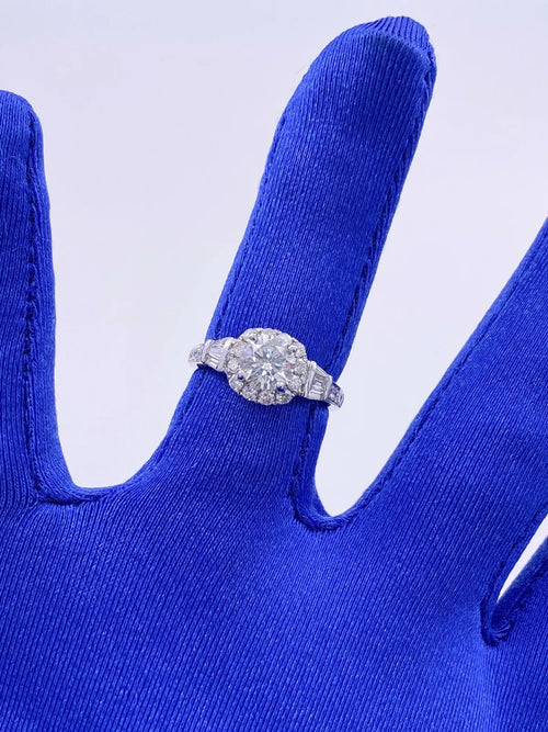 Odelia 18k White Gold 2.00 CT Diamond Engagement Ring, 5gm, Size 6.5, S105566