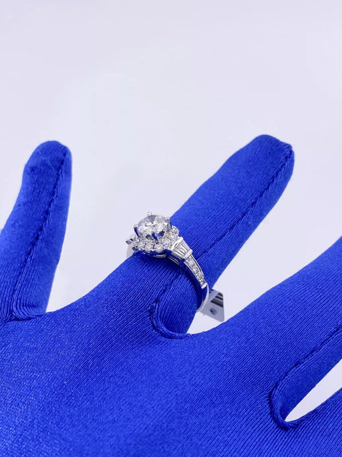 Odelia 18k White Gold 2.00 CT Diamond Engagement Ring, 5gm, Size 6.5, S105566