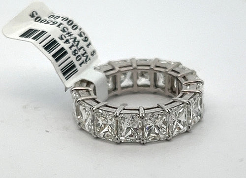 Platinum 11.75 CT Diamond Ladies Wedding Band, 8.9g, Size 6.5, S108145