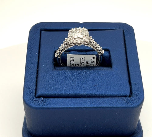 Verragio 2.15 CT TCW Round Diamond Engagement Ring, Size 6.5, 4.8g (Preowned)