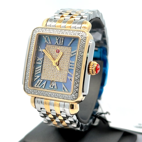 Michele Deco Madison 18K Gold-Plated Diamond Watch MWW06T000271