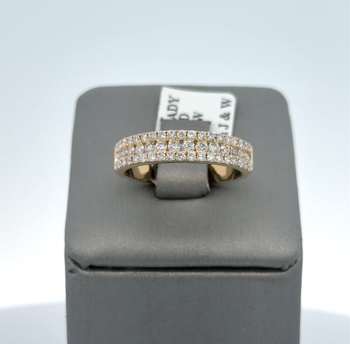 14k Yellow Gold 0.75 CT Diamond Ladies Band, 4.2gm, Size 7.5, S108209